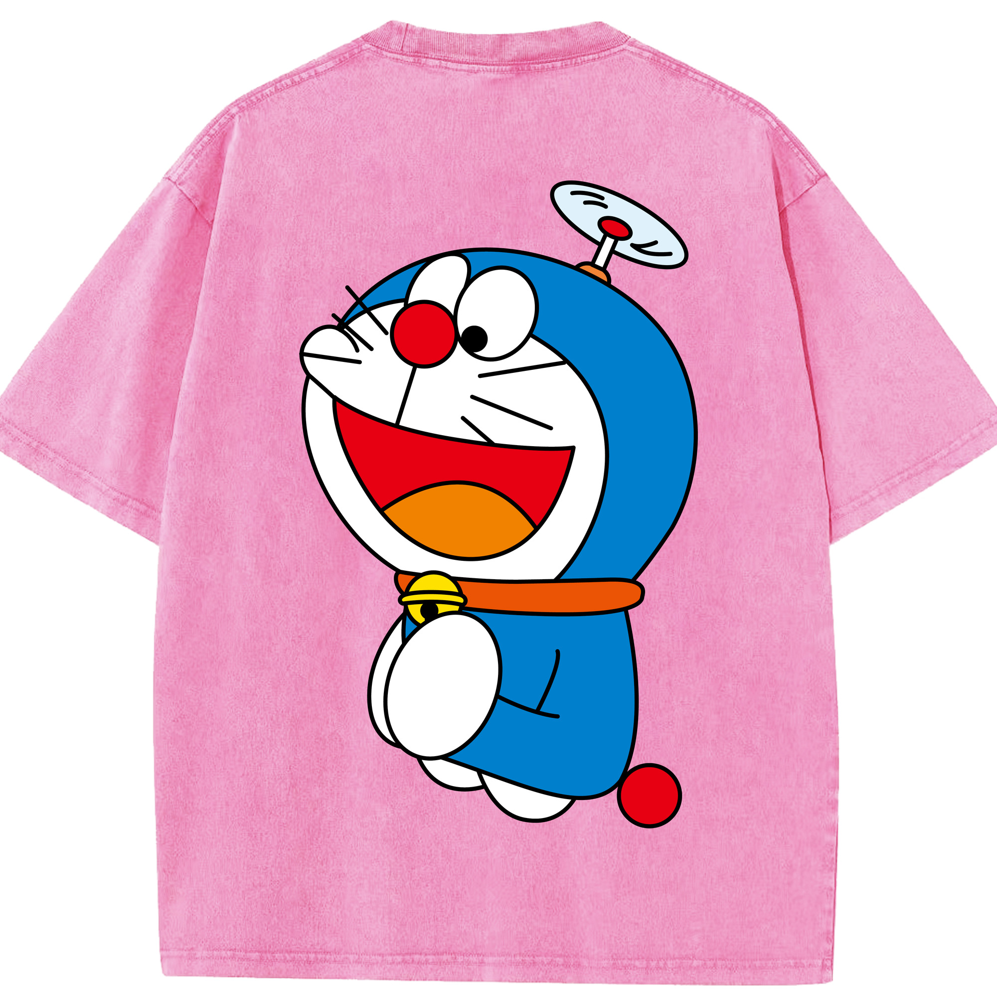 （画像用） ドラえもん Doraemon 綿100% ヴィンテージ風 半袖Tシャツ（背面プリント）